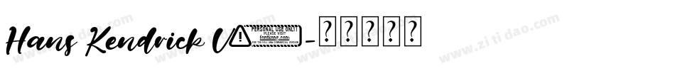 Hans Kendrick V4字体转换